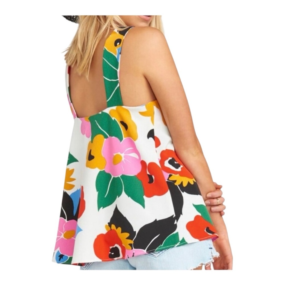 Show Me Your Mumu Floral Ambers Tank  size XL Colorful Retro Vacation Top Boho - Picture 5 of 8
